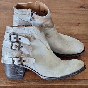 Old Gringo OG Booties Silver Patina Sz 8